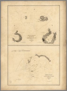 Island and Harbours of Mbenga, South Side of Viti Levu, Feejee (Fiji) Group, by the U.S.Ex.Ex. 1840. Rewa-Roads, South Side of Viti Levu, by the U.S.Ex.Ex. 1840.