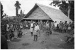 Political meeting at custom committee house, Ngarinaasuru, 1000' above Sinalagu Harbour