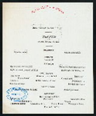 TIFFIN [held by] TOYO KISEN KAISHA [at] EN ROUTE ABOARD HONG KONG MARU (SS)