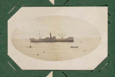 Ship and lighters. From the album: Banaba (Ocean Island)
