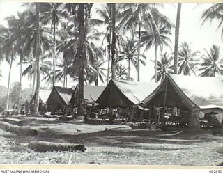 MILILAT, NEW GUINEA. 1944-10. THE CAMP AREA, HQ 4 ARMOURED BRIGADE CLEARED AND WITH TENTS ERECTED