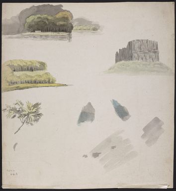 Ellis, William Wade, d 1785 :[Four coloured wash drawings, Hawaii, 1779?]