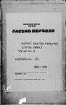 Patrol Reports. Eastern Highlands District, Goroka, 1958 - 1959