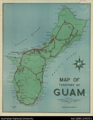 Mariana Islands, Guam, Map of Territory of Guam, 1956, 1:126 720