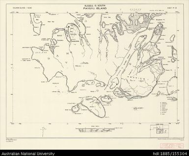 Solomon Islands, Russell Islands, Russell Islands South (Pavuvu Island), Series: D.O.S. Repro 1 (Sketch), Sheet 25, 1968, 1:50 000