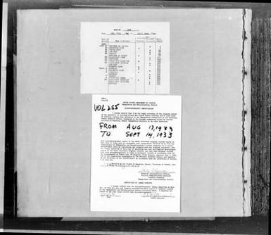 Volume 255: August 17, 1933 - September 14, 1933