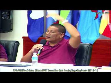 12th OEK, The Senate JGA and CSW Joint Hearing with Mechesil Belau Regarding Senate Bill 12-16
