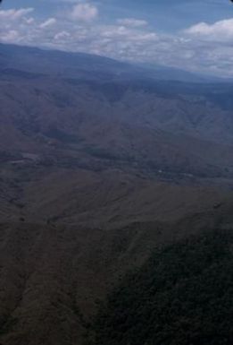 [Aerial view of the topography of Papua New Guinea]