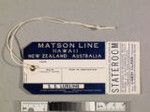 Matson Line Hawaii New Zealand Australia baggage tag