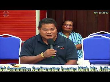 The Senate JGA CMTE Confirmation Hearing with Jefferson Thomas, Raynold Mechol, And Wayne Andrew
