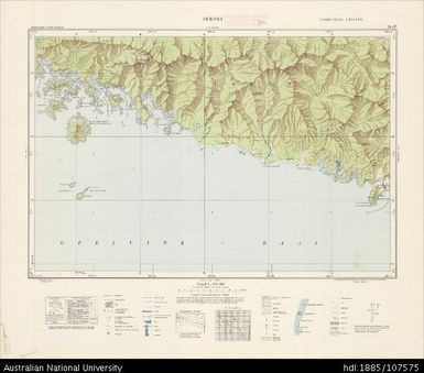 Indonesia, Western New Guinea, Seroei, Series: Nederlands-Nieuw-Guinea, Sheet 10-P, 1958, 1:100 000