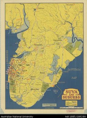 Fiji, Viti Levu, Suva and Suburbs, City, 1949, 1:47 520