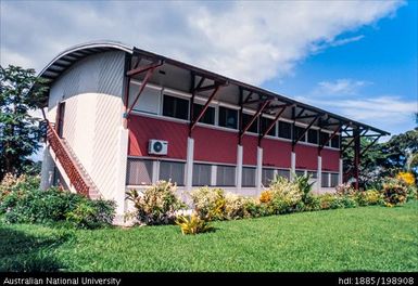 Vanuatu - Red and white building