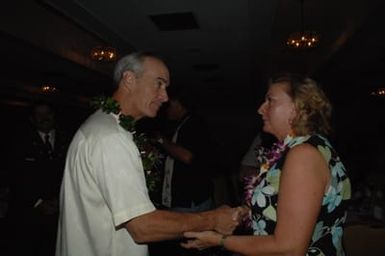 [Assignment: 48-DPA-09-28-08_SOI_K_NPS_Vol_AZ] President's Call to Service Award ceremony and reception for volunteers at the U.S.S. Arizona Memorial, Pearl Harbor, Honolulu, Hawaii, with Secretary Dirk Kempthorne [joining the National Park Service's Chief Historian for the Memorial, Daniel Martinez, among the dignitaries on hand] [48-DPA-09-28-09_SOI_K_NPS_Vol_AZ_IOD_4589.JPG]