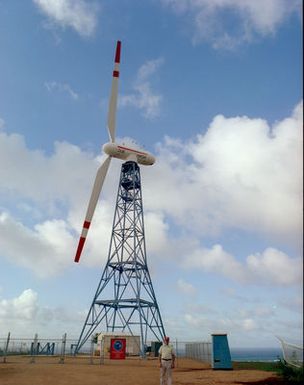 WIND TURBINE SITE DEDICATION AT KAHUKU OAHU HAWAII