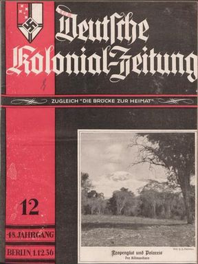 Deutsche Kolonial-Zeitung, 48. Jg. 1. Dezember 1936, Heft 12.