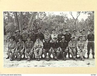 TRINITY BEACH, QLD. 1944-07-23. MEMBERS OF THE SYNDICATES ATTENDING THE STAFF AND COMMAND COURSE FOR SENIOR OFFICERS OF THE 7TH DIVISION, THE 9TH DIVISION AND CORPS UNITS ARRANGED BY HEADQUARTERS, ..