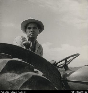 Farmer on tractor