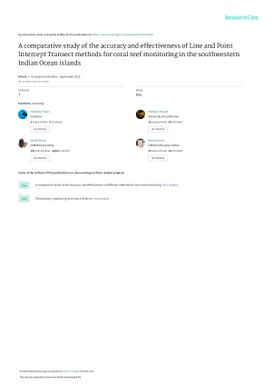 A comparative study of accuracy and effectiveness of line and point intercept transect methods for coral reef monitoring in the soutwestern Indian Ocean Islands
