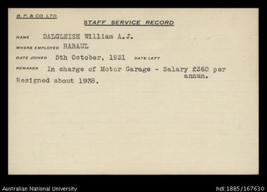 Dalgleish, William A. J