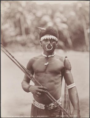 A man of Roas, Malaita, Solomon Islands, 1906 / J.W. Beattie