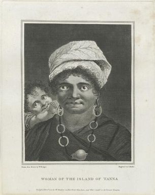 Woman of the island of Tanna / drawn by William Hodges; engraved by James Basire