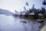 French Polynesia, beach houses at Bali Hai Resort on Moorea Island