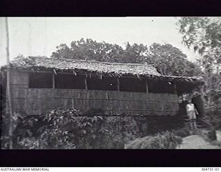 ANIR (FENI), BRITISH SOLOMON ISLANDS PROTECTORATE. 1941-03. THE BUILDING HOUSING THE COASTWATCHERS' POST. (NAVAL HISTORICAL COLLECTION)