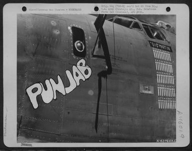 The Consolidated B-24 Liberator 'Punjab' At An Airfield On Kwajalein, Marshall Islands, July 1944. (U.S. Air Force Number A63794AC)