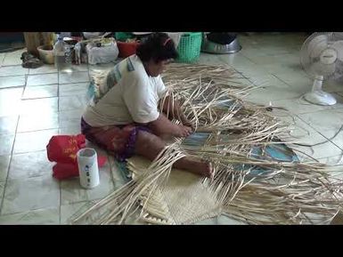 Pandanus Leaf Mat Weaving, Lamotrek, 2019