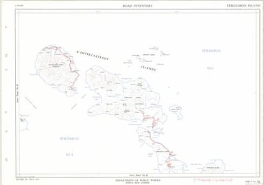 Papua New Guinea road inventory, July 1975: Fergusson Island (Sheet 34)