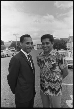 Two leaders of the Tokelau community in the area, Mr Charles Perez (left) and Mr Henry Tuia.