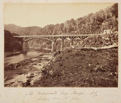 The Manawatu Gorge Bridge, N.Z. From the album: Views of New Zealand Scenery/Views of England, N. America, Hawaii and N.Z.