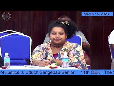 The Senate JGA Committee Oversight Hearing With ROP VP/ Minister of Justice J Uduch Sengebau Senior