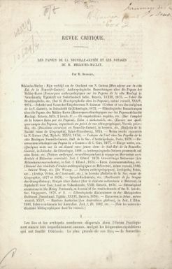 Les Papous de la Nouvelle-Guinee et les voyages de M. Miklouho-Maclay / par M. Deniker