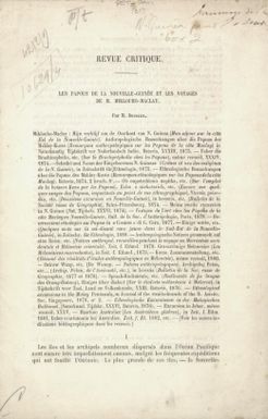 Les Papous de la Nouvelle-Guinee et les voyages de M. Miklouho-Maclay / par M. Deniker