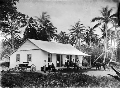 Visitors arriving by horse drawn cart