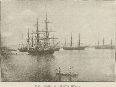 War vessels in harbour, Hawaii