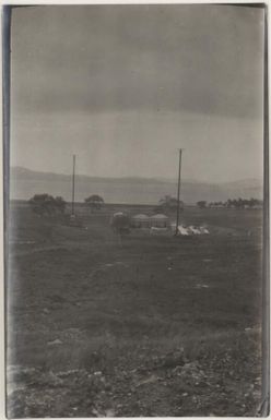 Two houses, New Guinea, approximately 1914