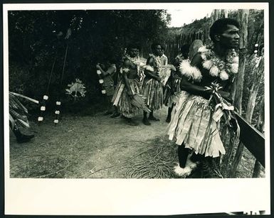 [South Pacific Festival of the arts - Men's troupe in costume]