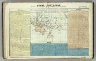 Atlas Universel. Tableau historique et geographique de l'Oceanie. Par Henri Duval, Chevalier de la Legion d'honneur, Professeur d'Histoire, de Geographie, de Belles-lettres, & &. Paris (1834), Chez l'Auteur, rue de la Chaussee d'Antin, No.15... Johanneau, Rue du Coq. 8 bis. ,,, Impie. lith. de E. Houbloup, rue Dauphine 22 et 24.