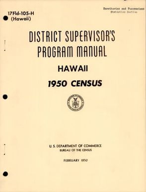 [Folder 243] Hawaii - District Supervisor's Program Manual