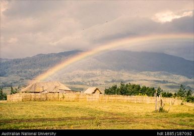 Rainbow over mission