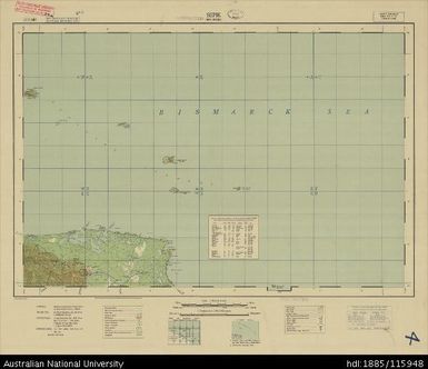 Papua New Guinea, Equatorial New Guinea, Sepik, 4 Mile Strategic series, Sheet 2080, 1944, 1:253 440