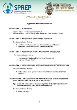2nd Executive Board Meeting 2-4 September 2020