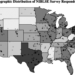 Geographic distribution of NIBLSE survey respondents.