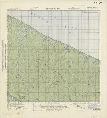 Provisional map, northeast New Guinea: Serra West (Sheet Serra West)