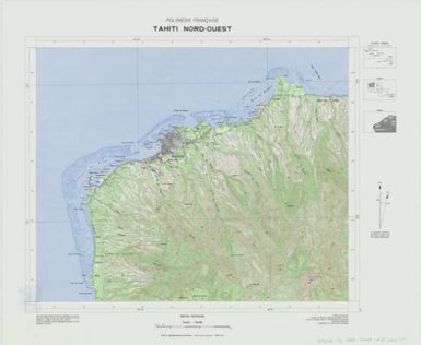 Polynesie Francaise : Tahiti / dessine et publie par l'Institut geographique national en 1958