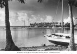 Sailboats in the lagoon and on the beach of Likiep Atoll, August 20, 1949