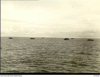 Puriata River Area, Bougainville. 1944-12-31. Allied Patrol Torpedo boats awaiting instructions to attack Japanese positions in the area